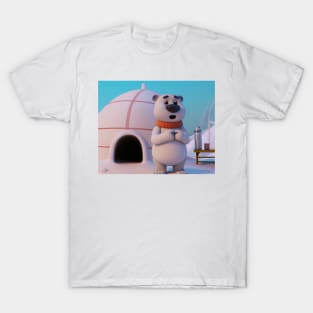 Cute Polar Bear by an Igloo T-Shirt